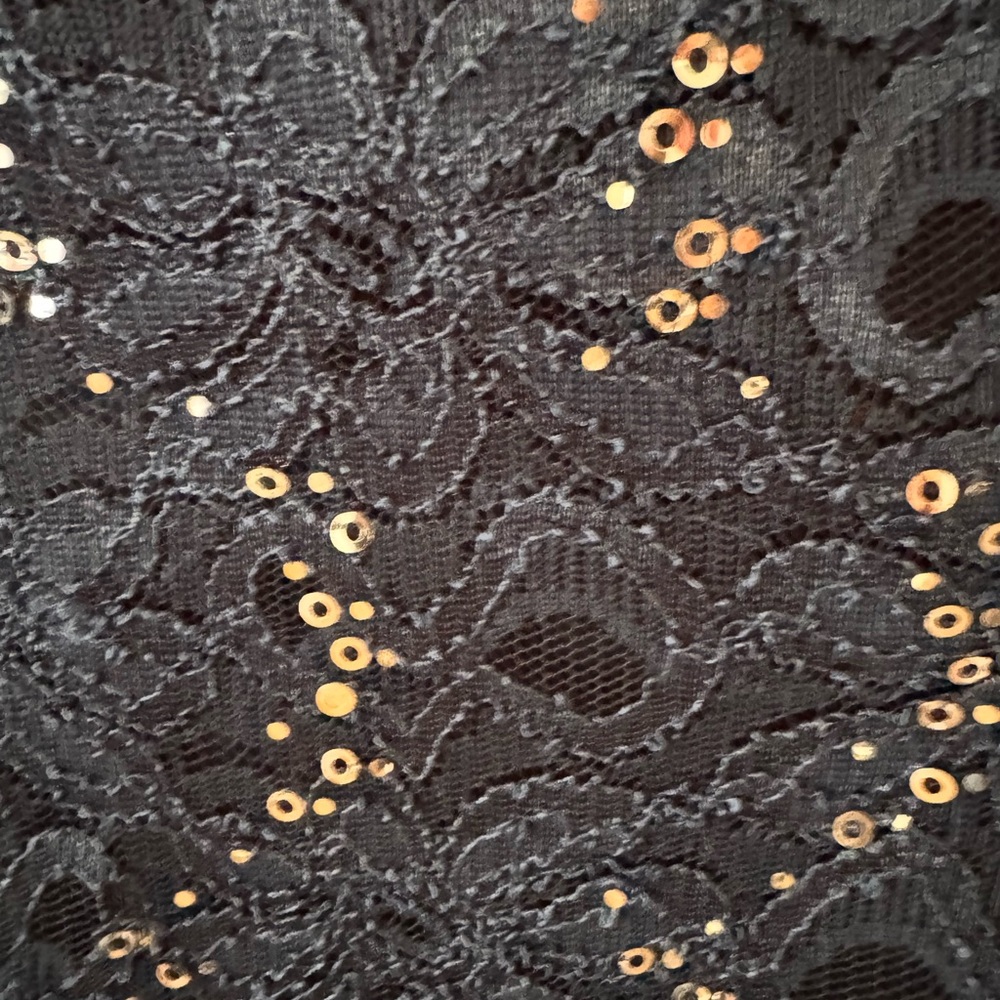 Ruby Rox Navy Sequin Lace Dress - Picture 3 of 4